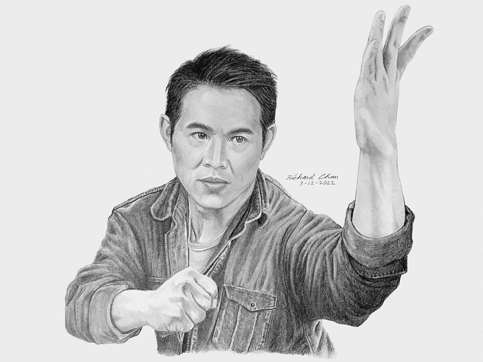 Jet Li - Pencil Drawing